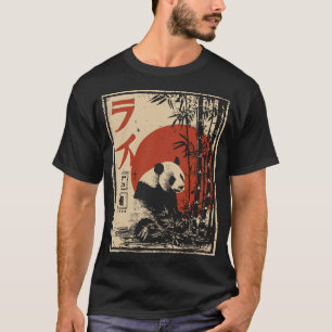 T-shirt Bamboo Panda Japonais Red Sun Wildlife