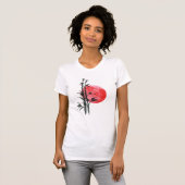 T-shirt Bambou devant le soleil rouge (Devant entier)