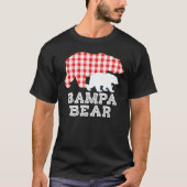 T-shirt Bampa Plaid Great Bear Daddy Grandpa Proud (Devant)
