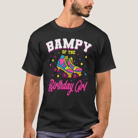 T-shirt Bampy De L'Anniversaire Fille Roller Patins Annive (Devant)