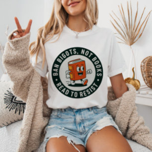 T-shirt Ban Bigots Not Books Lire pour résister à Retro Bo