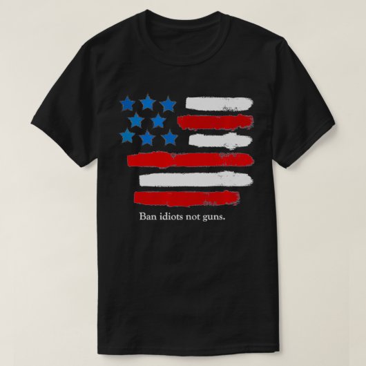 T-shirt BAN IDIOTS NOT GUNS, 2e modification Droits Graphi (Design devant)