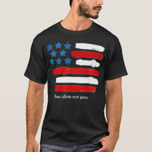 T-shirt BAN IDIOTS NOT GUNS, 2e modification Droits Graphi