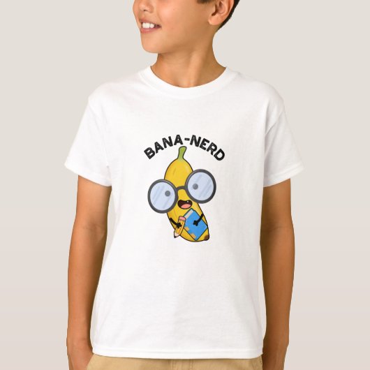 T-shirt Bana nerd Fruit Funny Pun Nerd (Devant)