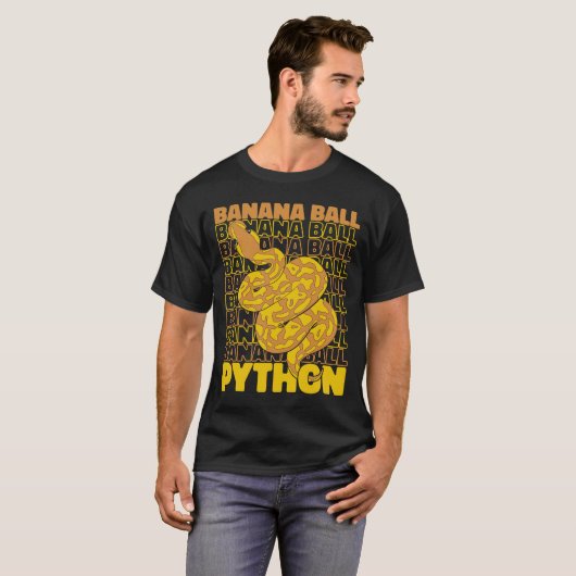 T-shirt Banana Ball Python Pythonidae Propriétaire de serp (Devant entier)