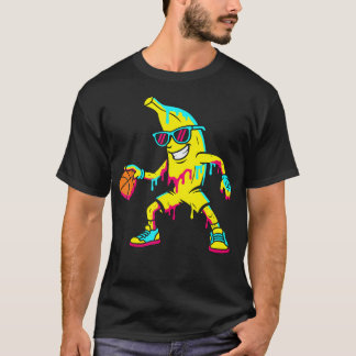 T-shirt Banana Drôle Basket-ball Drip Enfants Jeunes Garço