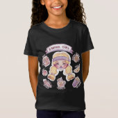 T-Shirt Banana Girl with Milk Donut Ice Cream Smoothie Col (Devant)