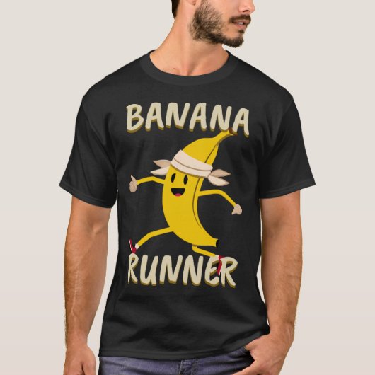 T-shirt Banana jogger jogging course sprint banana run (Devant)