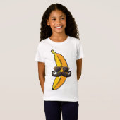 T-Shirt Banana Mustache Lunettes de soleil Face Fruit Cool (Devant entier)