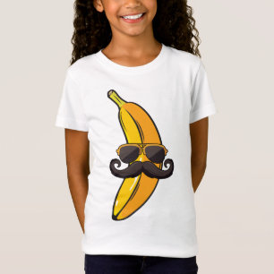 T-Shirt Banana Mustache Lunettes de soleil Face Fruit Cool