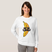 T-shirt Banana Mustache Lunettes de soleil Face Fruit Cool (Devant entier)