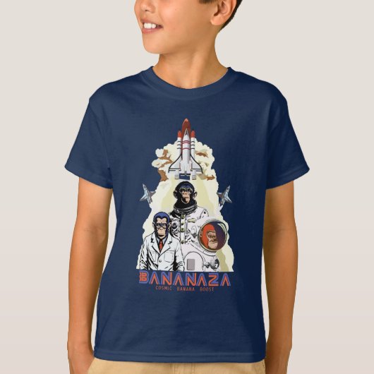 T-shirt BANANAZA : Équipe de singes de l'espace (Devant)