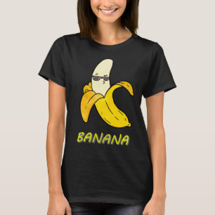 T-shirt Banane cool avec lunettes de soleil et le visage b