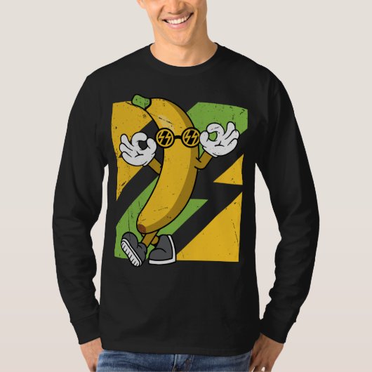 T-shirt Banane cool Avec Lunettes De Soleil Fruit D'Été Ar (Devant)