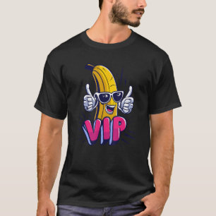 T-shirt Banane Cool VIP avec lunettes de soleil