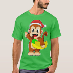 T-shirt Banane de Noël de singe