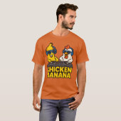 T-shirt Banane de poulet amusante (Devant entier)