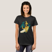 T-shirt Banane drôle avec lunettes de soleil Potassium sai (Devant entier)