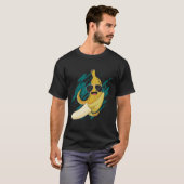 T-shirt Banane drôle avec lunettes de soleil Potassium sai (Devant entier)