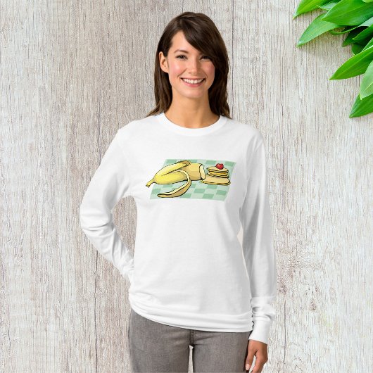 T-shirt Banane et Pancakes Petit déjeuner Plat