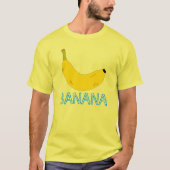 T-SHIRT BANANE JAUNE ET TEXTE BLEU (Devant)