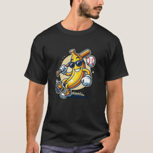 T-shirt Banane Jouer Baseball Fruit Lover Playe De Basebal