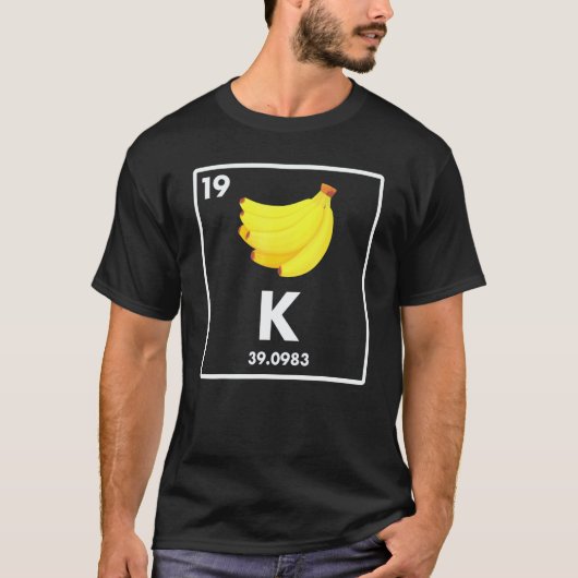 T-shirt Banane K Potassium Blague Végétarien Végét (Devant)
