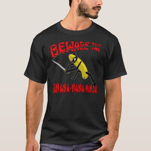 T-shirt Banane-Nana-Ninja ! (Obscurité) (Devant)