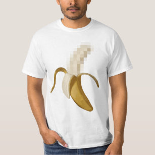 T-shirt Banane pelée à la censure