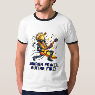 T-shirt Banane Rockstar Avec Jamming Guitare