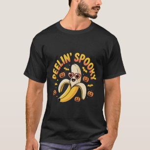 T-shirt Banane Spooky Pelée Pun Drôle Design Halloween