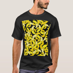 T-shirt Bananes jaunes vintages : Arrière - plan noir