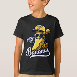 T-shirt Bananes mignonnes Nom Fière Bananes graphiques Hom