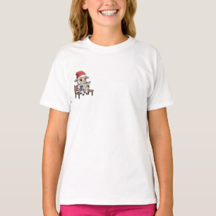 T-shirt Banc de lecture de mouton pour enfants de journal