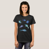 T-shirt Banc de petits poissons (Devant entier)