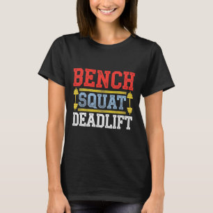 T-shirt Banc Squat Deadlift Barbell Bodybuilding 1