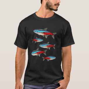 T-shirt Banc vibrant de Tétra Néon - Poisson d'aquarium tr