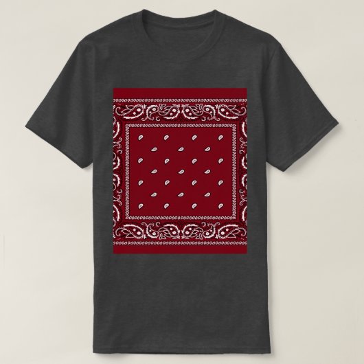 T-shirt Bandana Burgundy Graphic (Design devant)