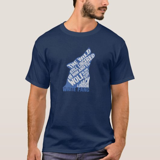 T-shirt Bande blanche de Jack London Citation du livre ble (Devant)