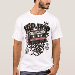 T-shirt Bande Cassette Hip Hop Old School 90s Rétro
