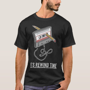 T-shirt Bande Cassette Revent Temps Retro Musique