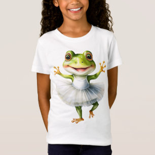T-Shirt Bande de ballerine de grenouille mignonne dansant