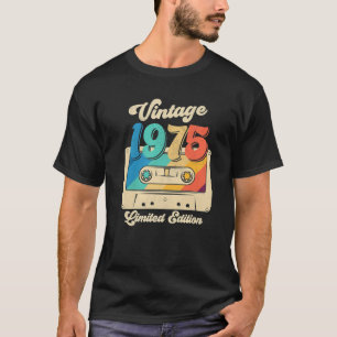 T-shirt Bande De Cassette 1975 47E Édition Limitée 47 Anné