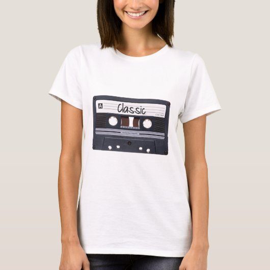 T-shirt Bande de cassette classique (Devant)