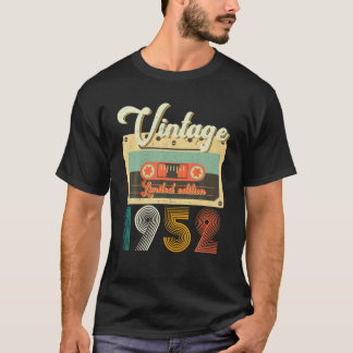 T-shirt Bande De Cassette D'Anniversaire vintage 1952 70E 