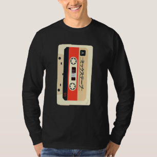 T-shirt Bande de cassette de musique japonaise Vintage des