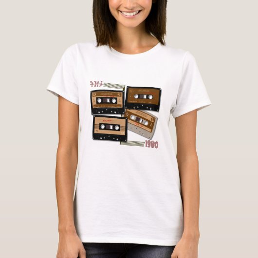 T-shirt Bande de cassette de tezeta Throwback (Devant)