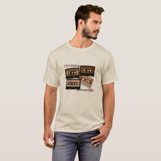 T-shirt Bande de cassette de tezeta Throwback (Devant entier)