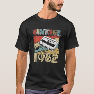 T-shirt Bande de cassette F Retro Vintage 1982 à édition l