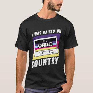 T-shirt Bande De Cassette J'Ai Été Élevée Sur Le Pays Oues